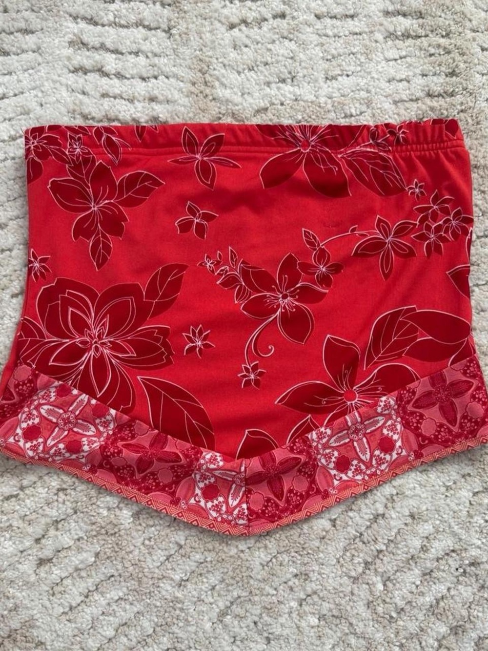 Younique Red Floral Tube Top